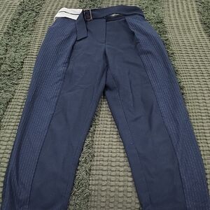 Women's Navy Blue Pinstripe Pants